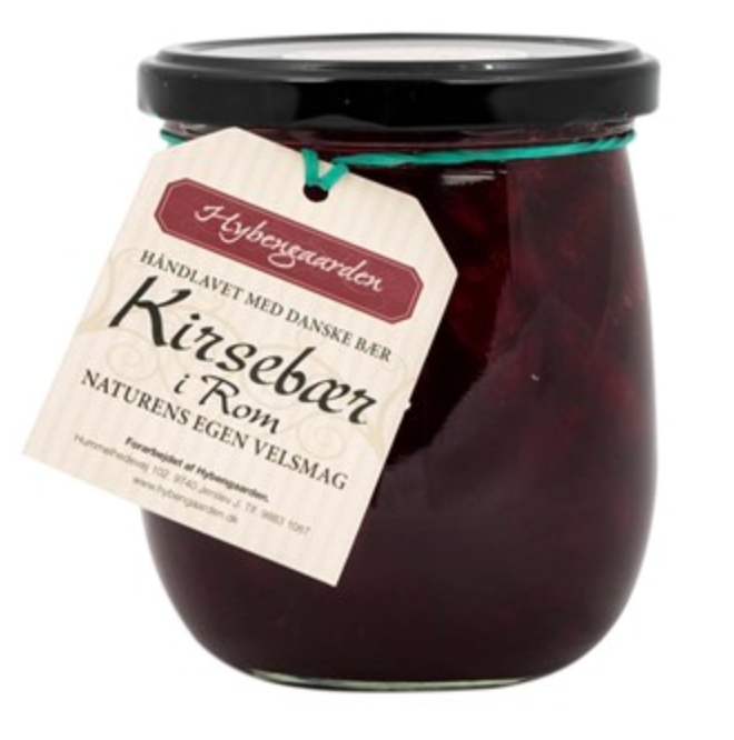 Hybengaarden Kirsebær i Rom 400g