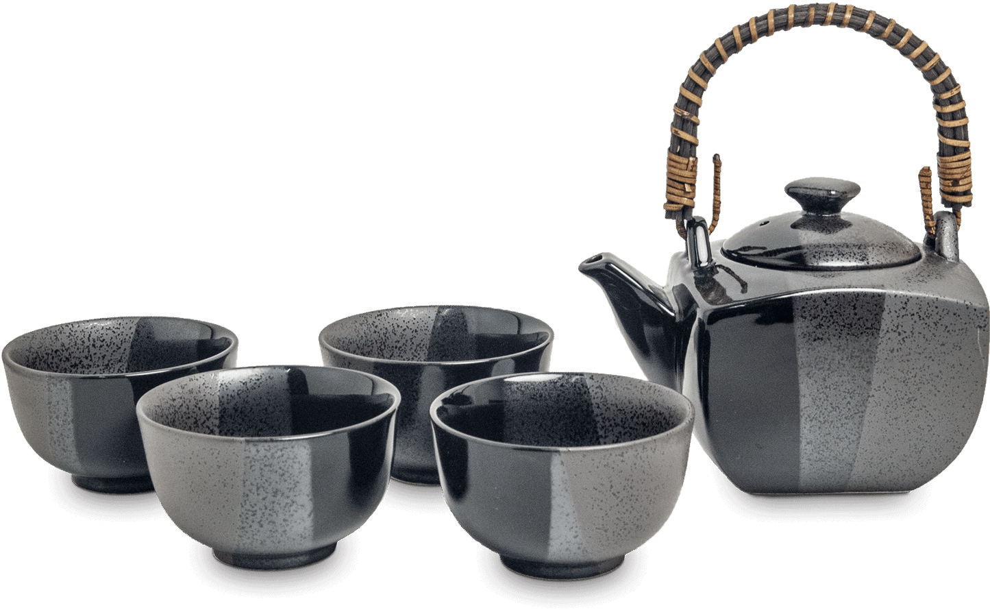 Tea set Japanese black Ø8,5 cm | H5,2 cm | 600 ml