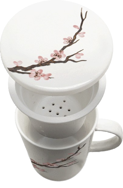 Tea mug with filter Sakura Ø9,5 cm | H11 cm