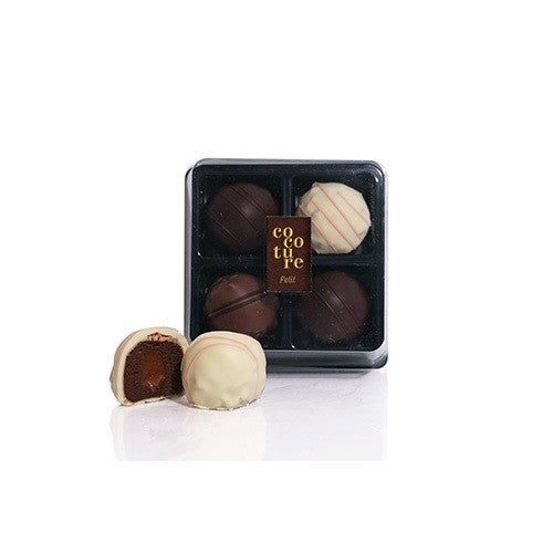 4 stk. Luksus trøffelkugler Mix -  Hvid, Fløde & Mørk chokolade- 190g