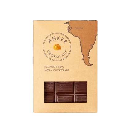 Ecuador 80% Mørk chokolade 100 g plade Økologisk