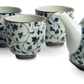 Tea set Flower pattern blue 600 ml