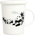 Tea mug with filter Panda Ø9,5 cm | H11 cm