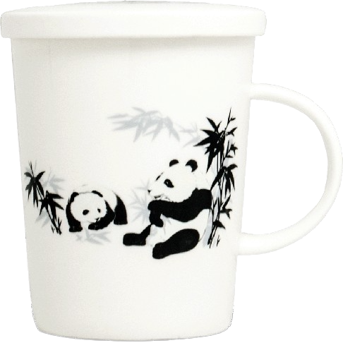 Tea mug with filter Panda Ø9,5 cm | H11 cm