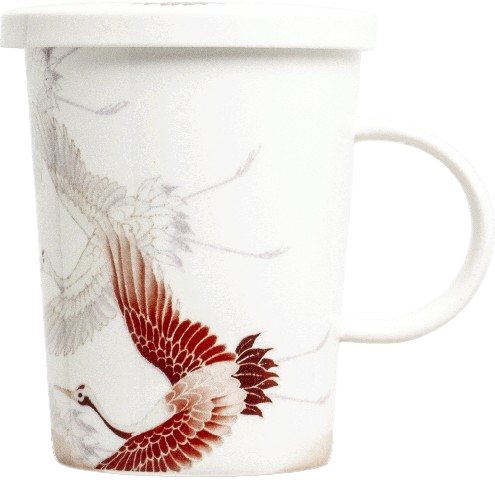 Tea mug with filter Crane  Ø9,5 cm | H11 cm