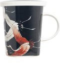 Tea mug with filter Crane black Ø9,5 cm | H11 cm