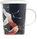 Tea mug with filter Crane black Ø9,5 cm | H11 cm