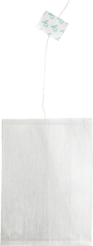 Tea filters with tag Polypropylene white fleece 7x9,5 cm | 64 pcs