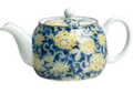 Tea set Flower pattern blue yellow 600 ml